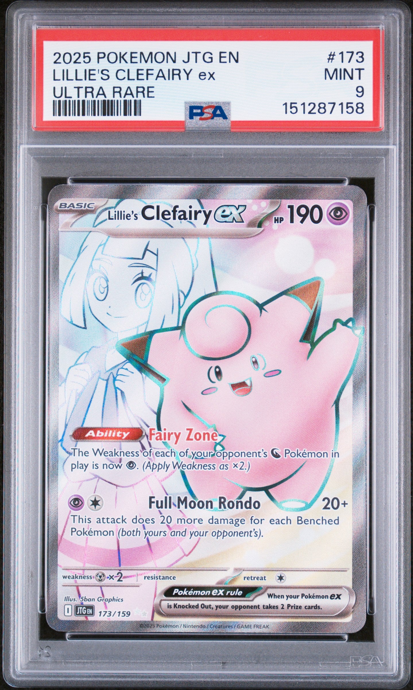 Lillie's Clefairy #173 | PSA 9 | Journey Together