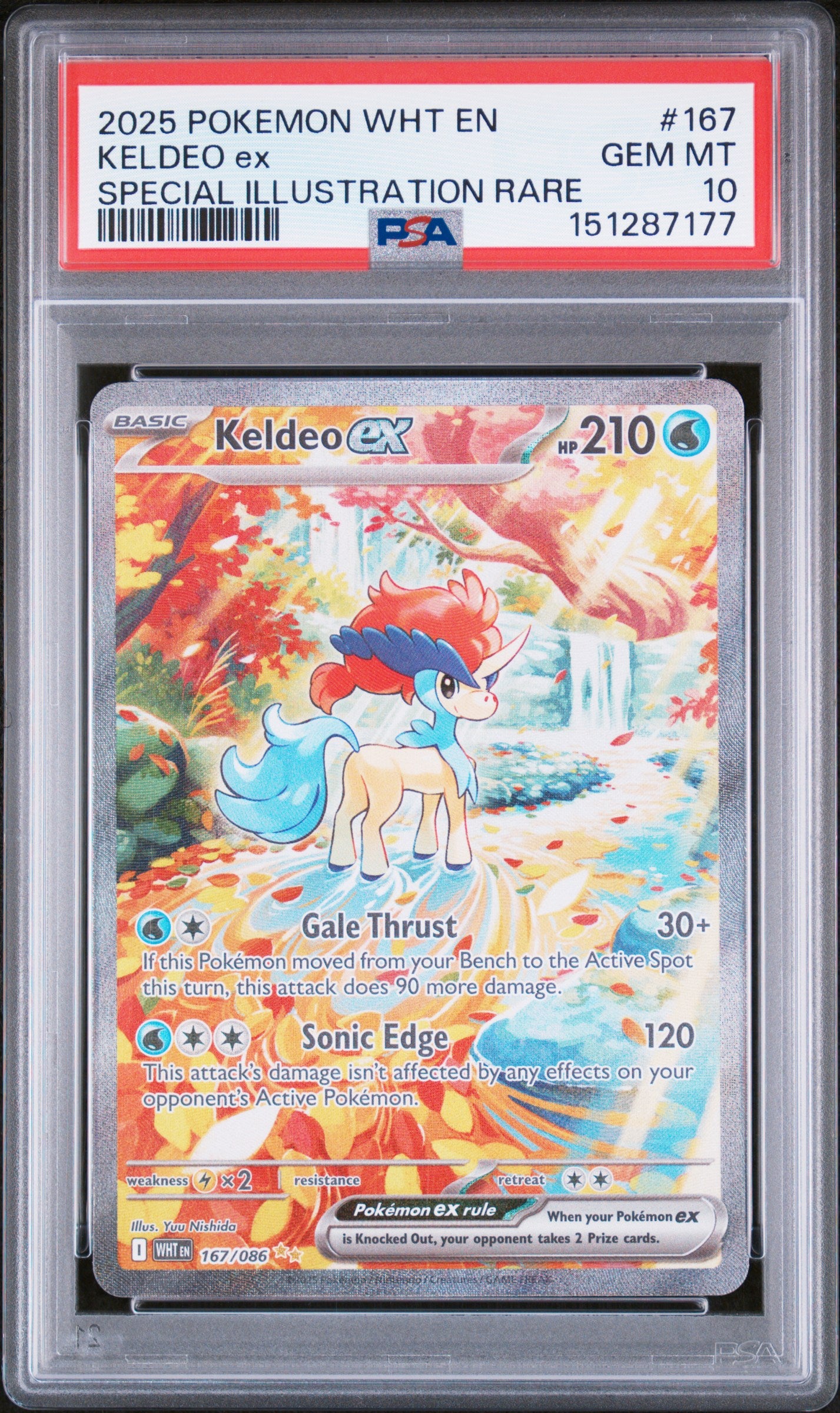 Keldeo #167 | PSA 10 | White Flare