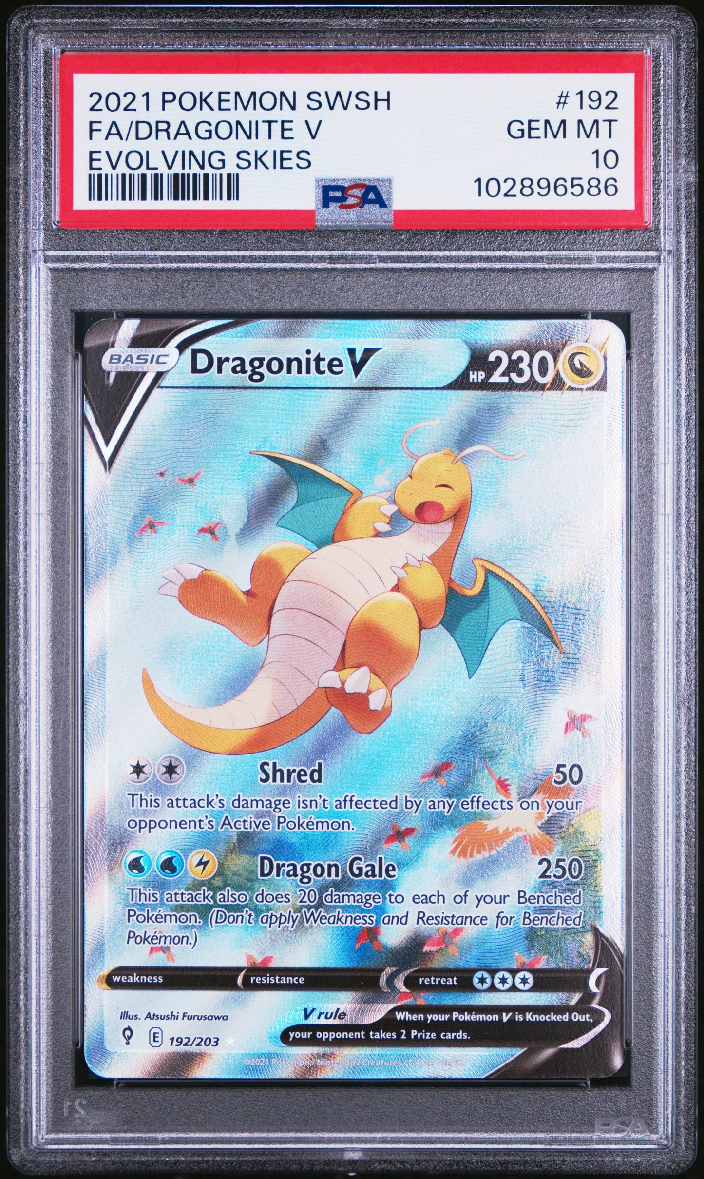 Dragonite #192 | PSA 10 | Evolving Skies