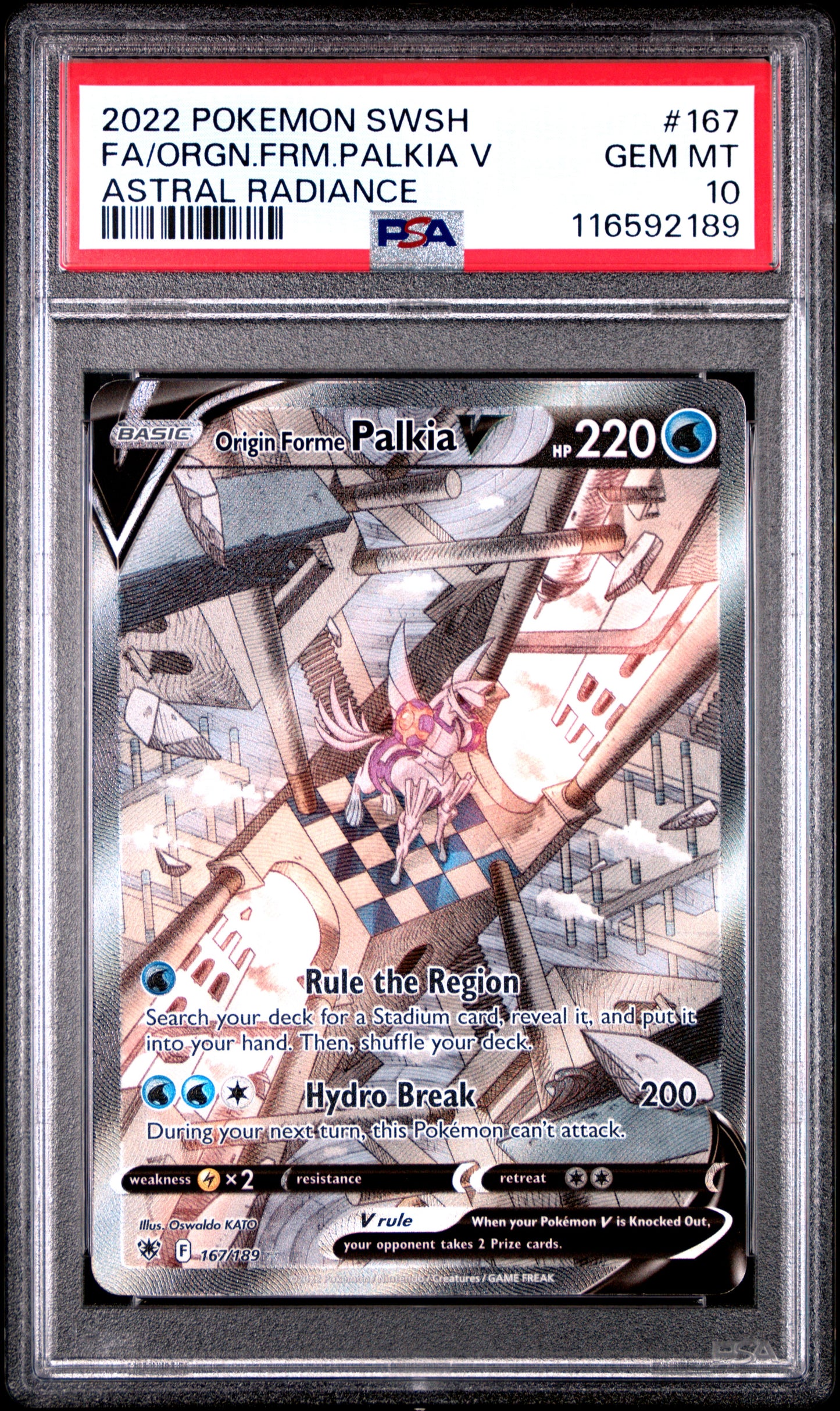 Origin Forme Palkia #167 | PSA 10 | Astral Radiance