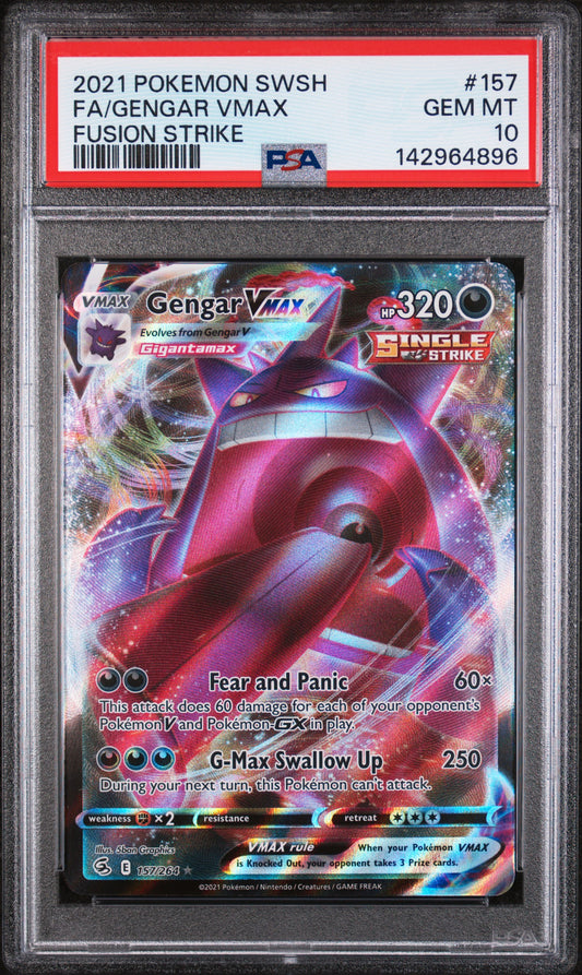 Gengar VMax #157 | PSA 10 | Fusion Strike