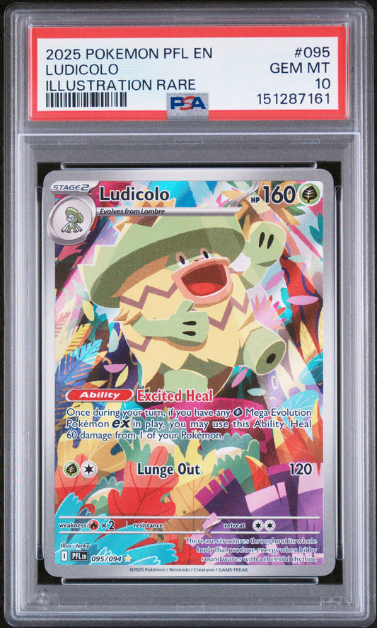 Ludicolo #95 | PSA 10 | Phantasmal Flames
