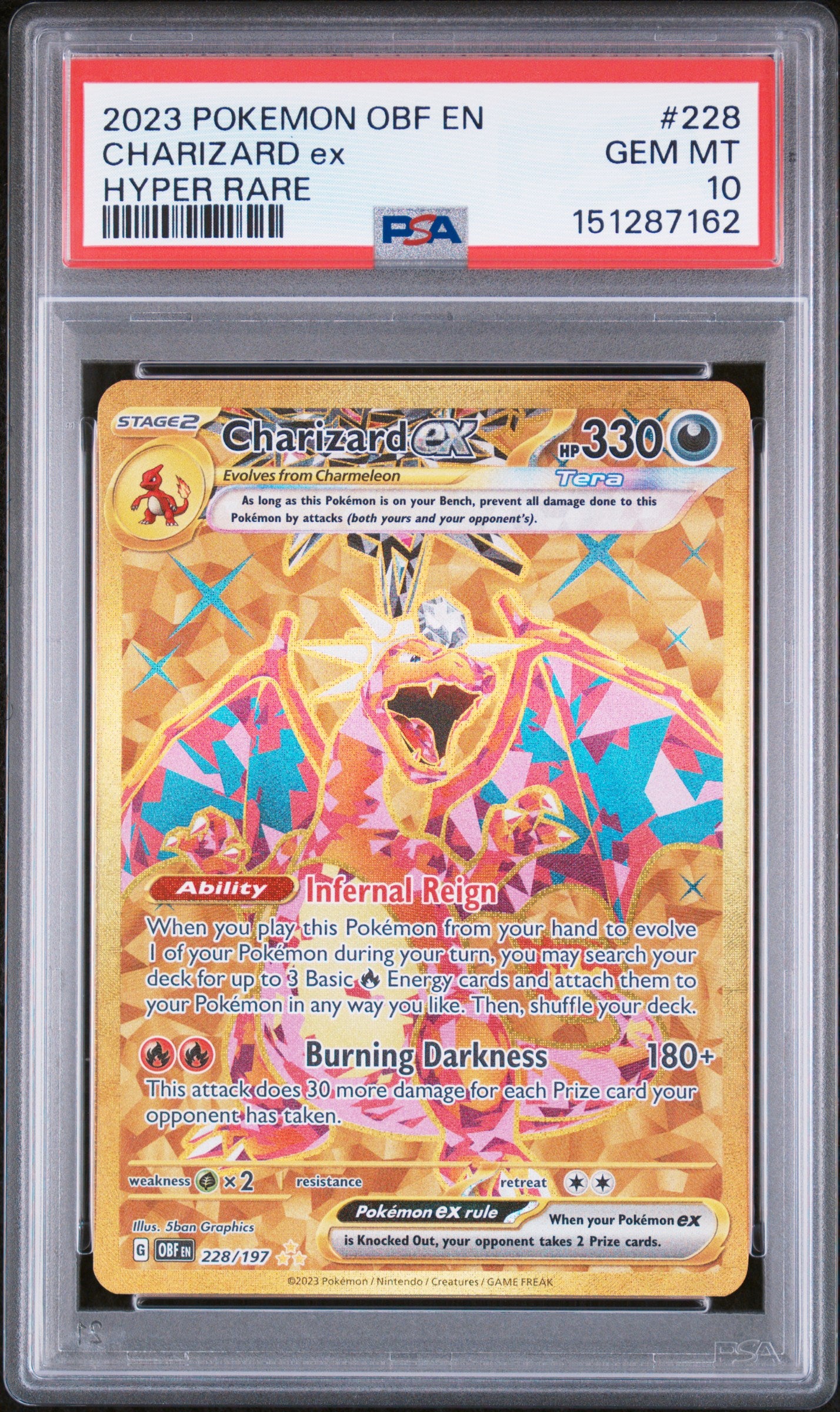 Charizard #228 | PSA 10 | Obsidian Flames