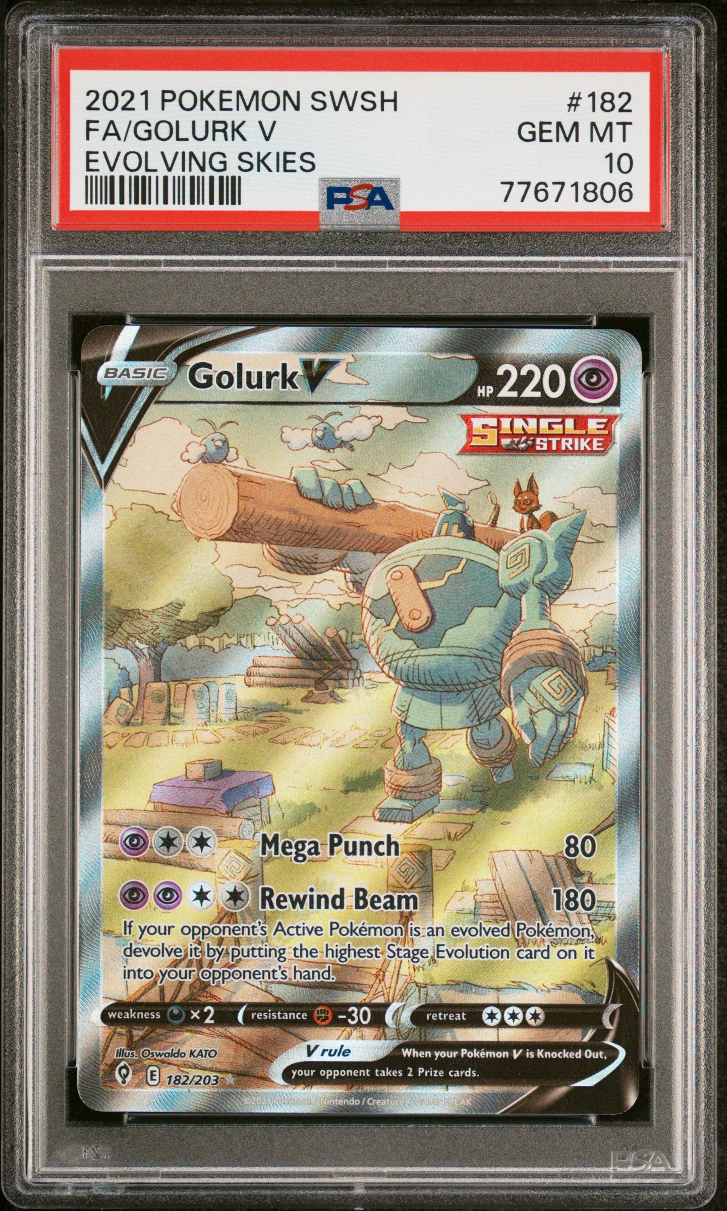 Golurk #182 | PSA 10 | Evolving Skies