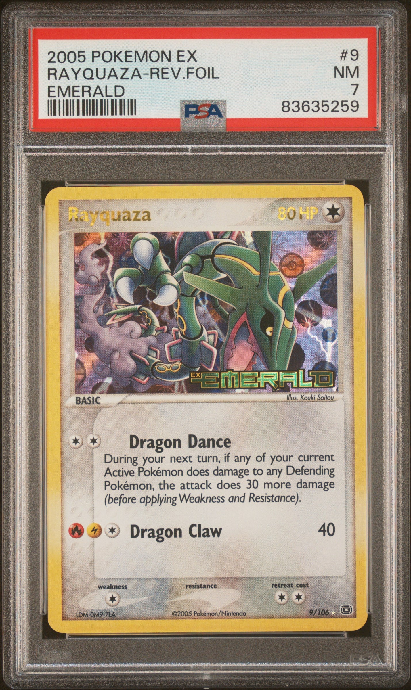 Rayquaza Reverse Holo #9 | PSA 7 | EX Emerald