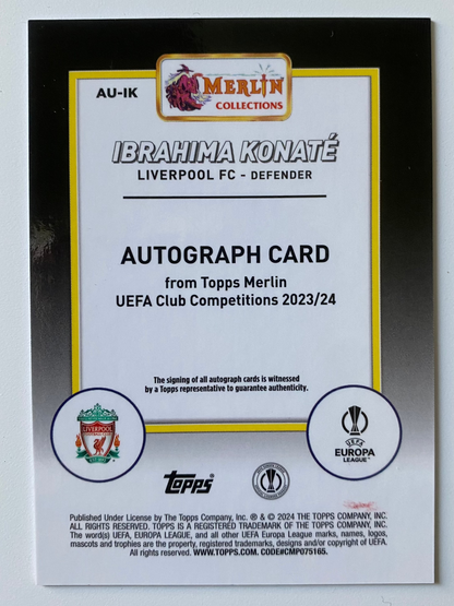 Ibrahim Konaté Auto (Liverpool) - Topps Merlin