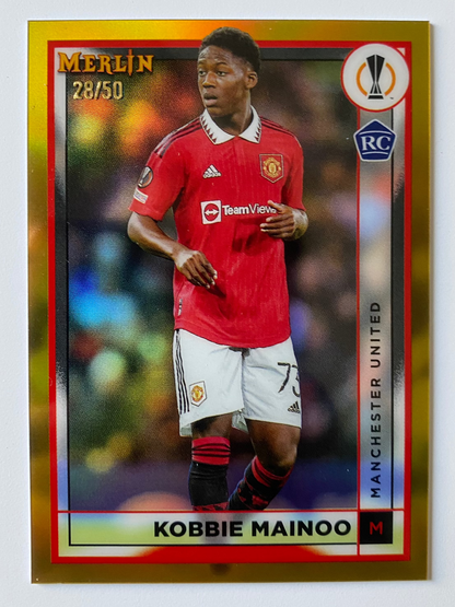 Kobbie Mainoo (Manchester United) - Gold Refractor - Rookie Card - Topps Merlin