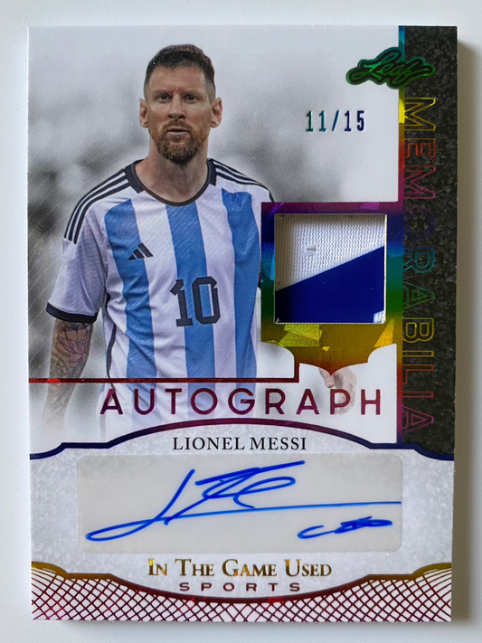 Lionel Messi Auto + Patch Argentinië /15 - Leafs 2024