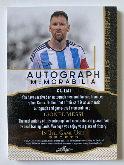 Lionel Messi Auto + Patch Argentinië /15 - Leafs 2024